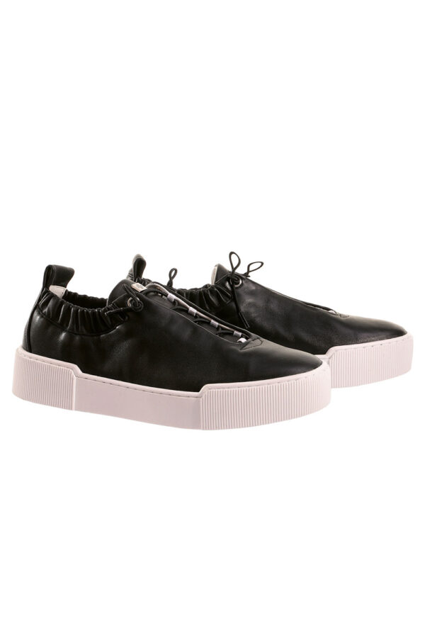Black Leather trainers 8 103610