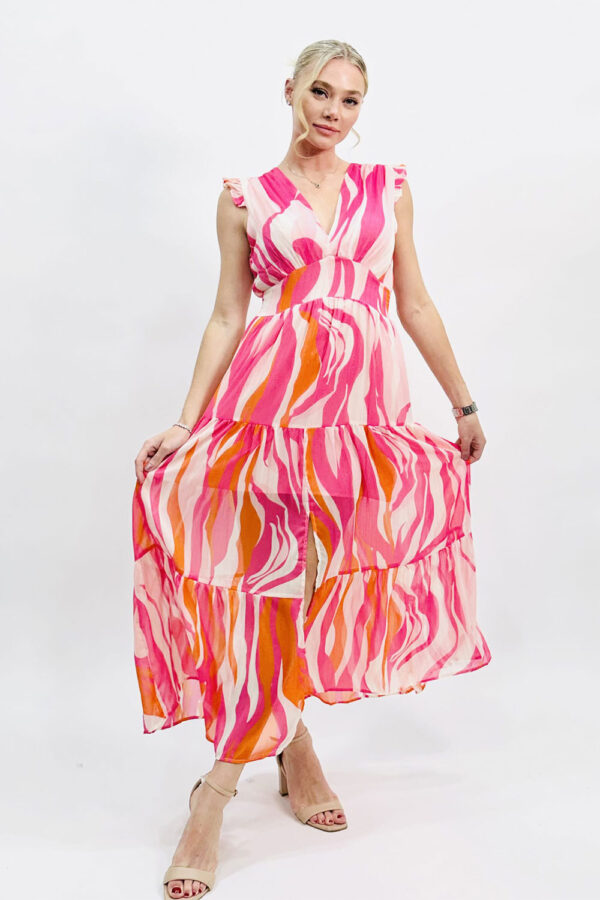 Goa Stephanie Pink Wave dress