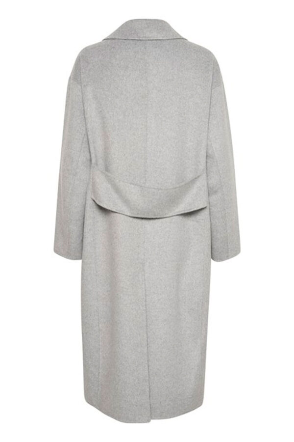 Grey wool coat reverse