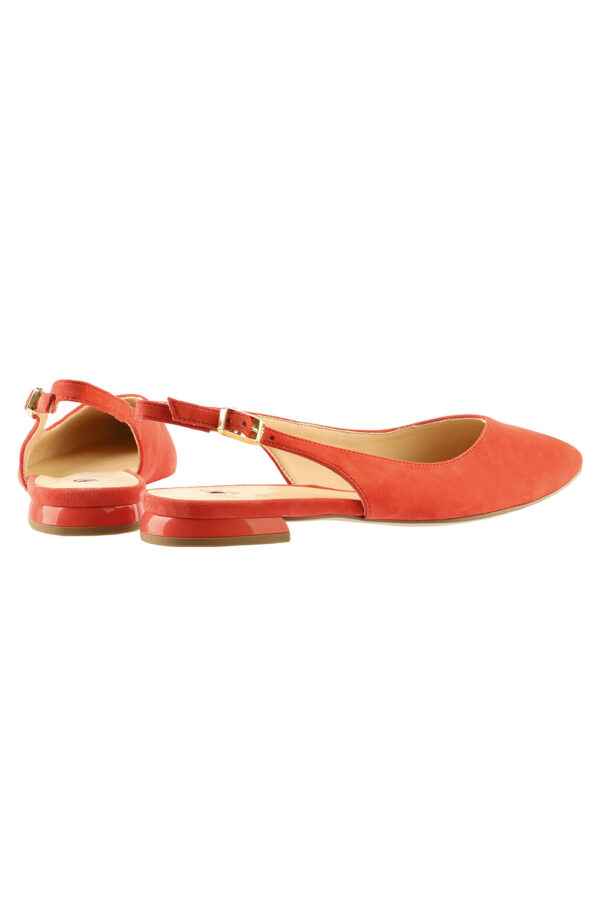 Hogl coral suede slingbacks