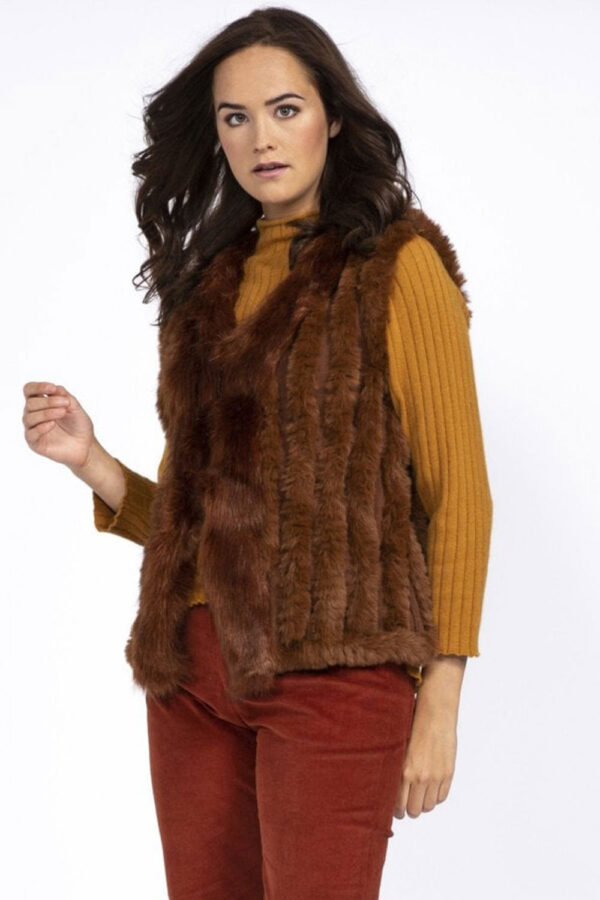 Jayley Faux Fur and cashmere gilet