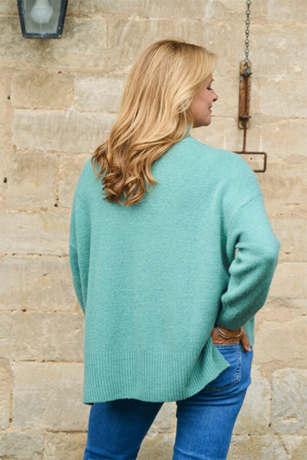 Lulu Sage Alpaca Funnel neck jumper