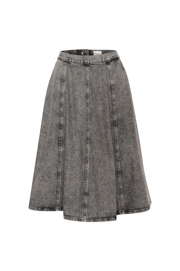 Malo grey denim maxi skirt