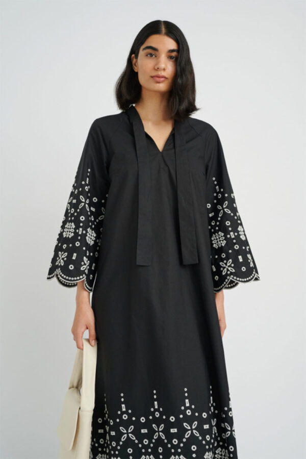 black cotton kaftan