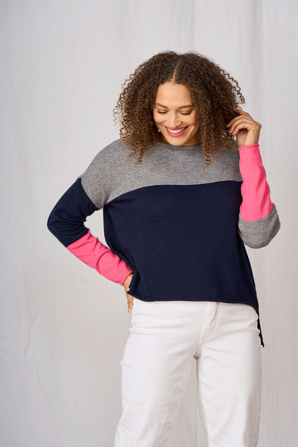 cashmere block sweater