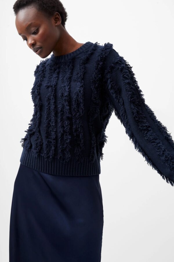 french connection malika fringed jumper