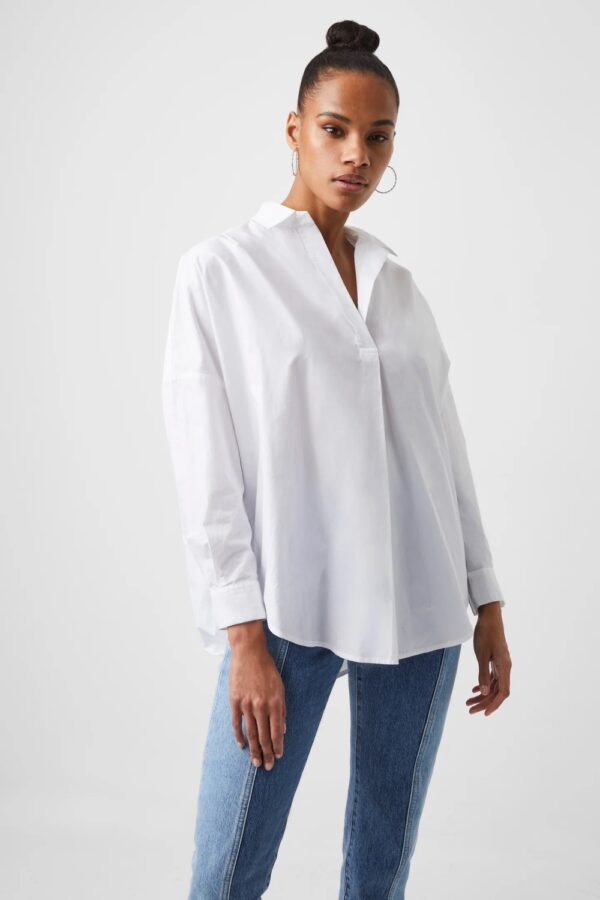 french connection rhodes popover shirt