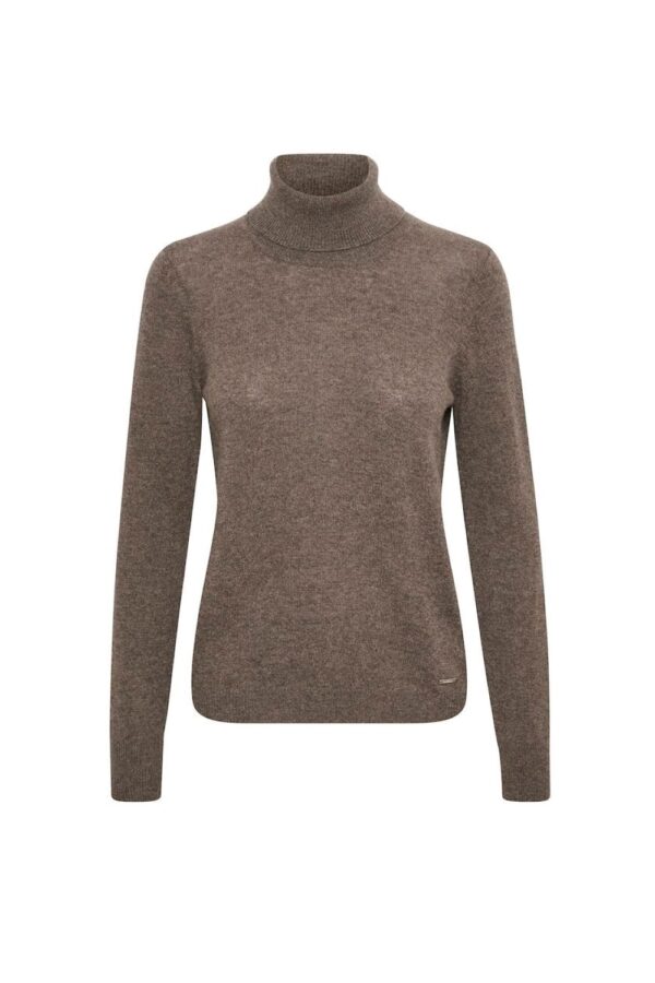 inwear brown melange lukka rollneck cashmere pullover1