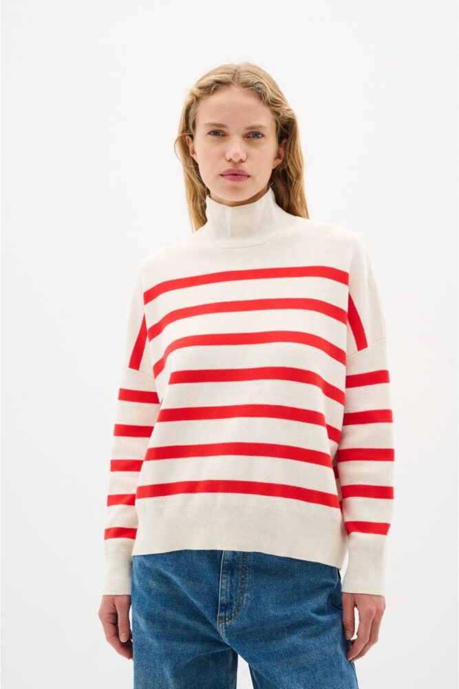 inwear tenley stripe trurtleneck sweater