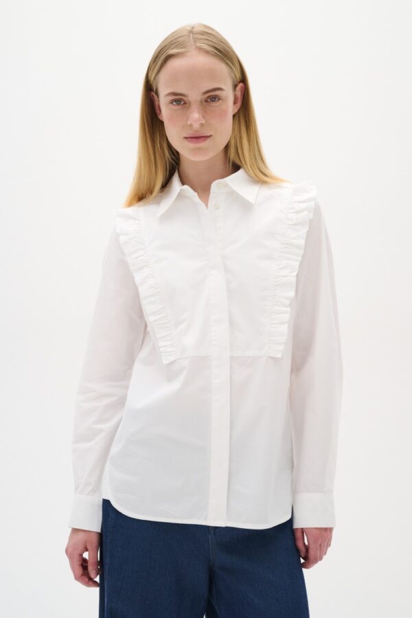 inwear valley white frill shirt