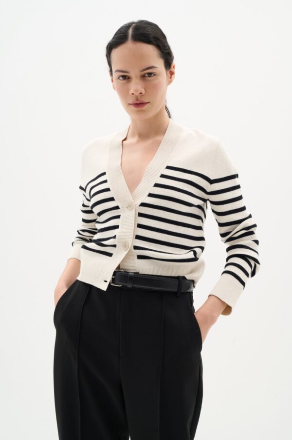 inwear wallis black stripe cardigan