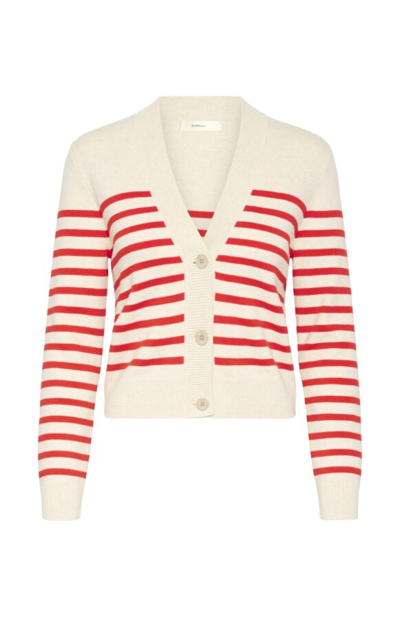 inwear wallis red stripe cardigan