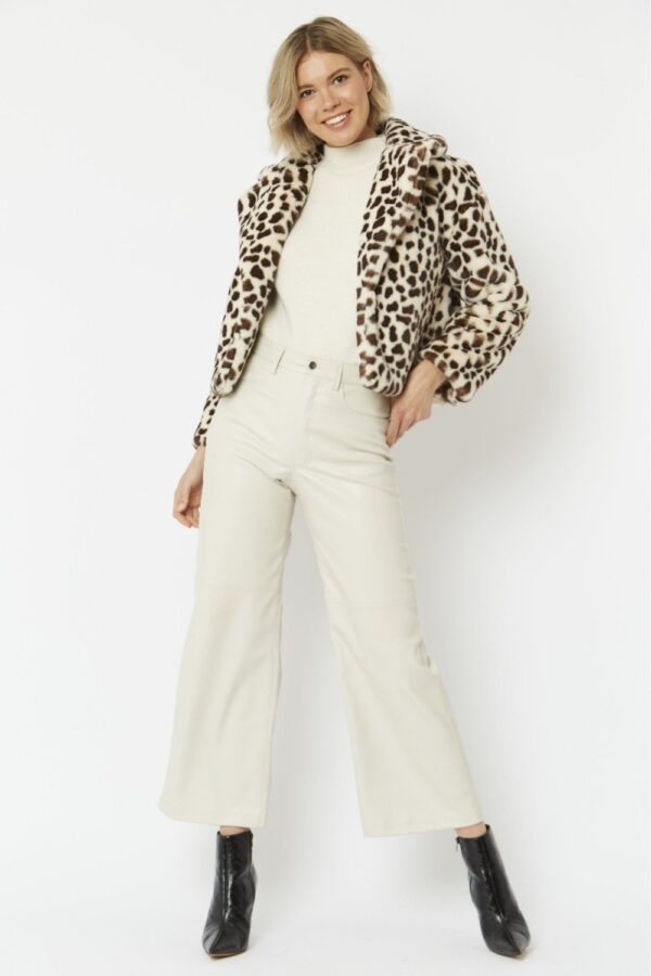 jayley animal print faux fur cropped coat p4379 60372 image