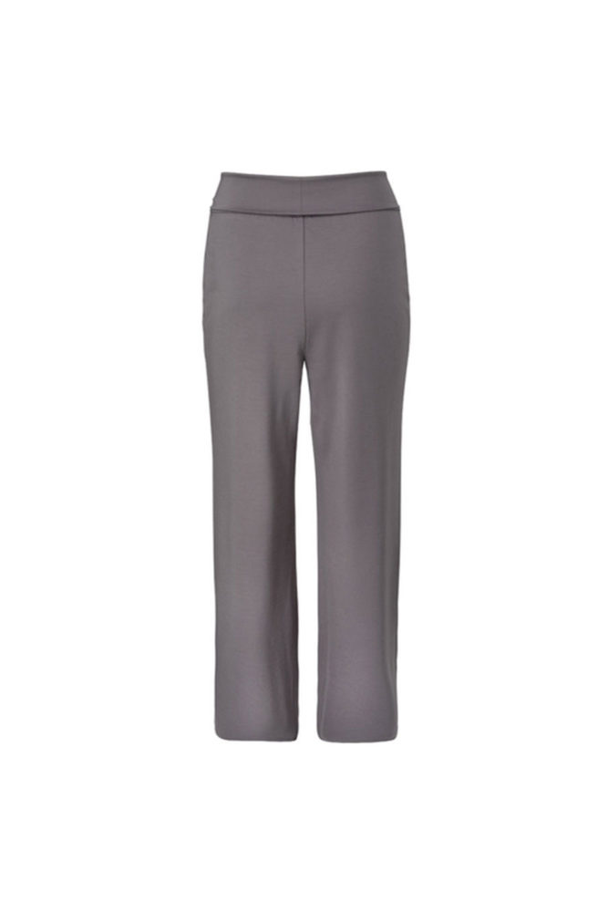 jersey grey wide leg trousers