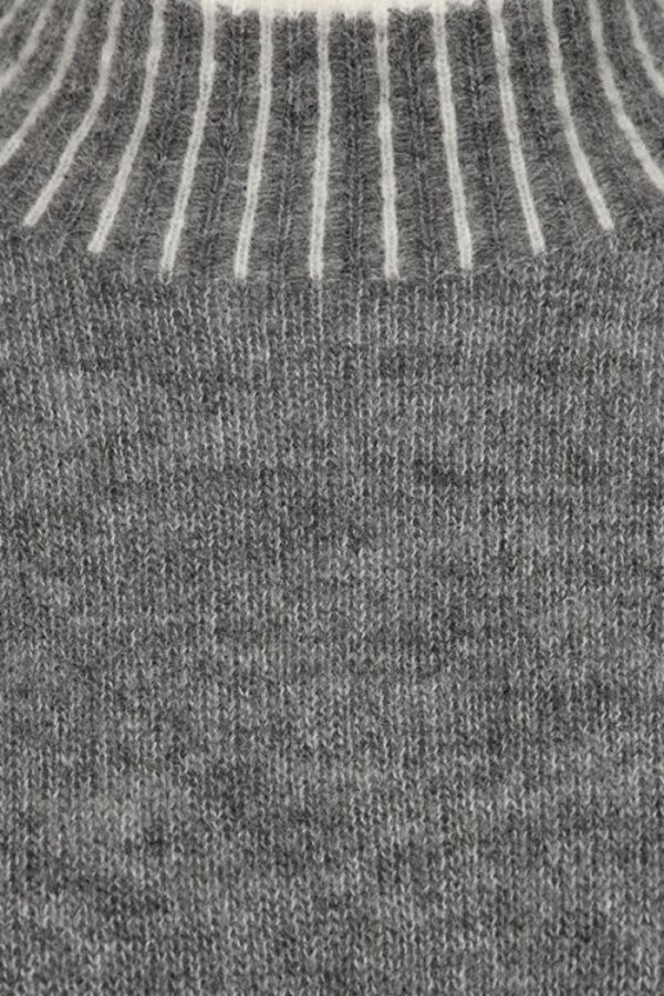 luella Faith Mohair Grey white jumper1