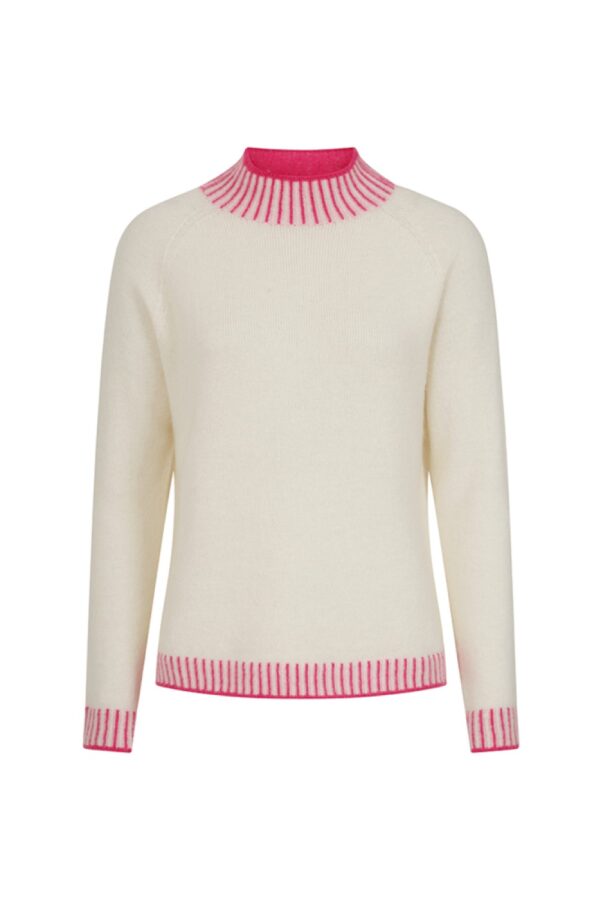 luella Faith Mohair White pink jumper