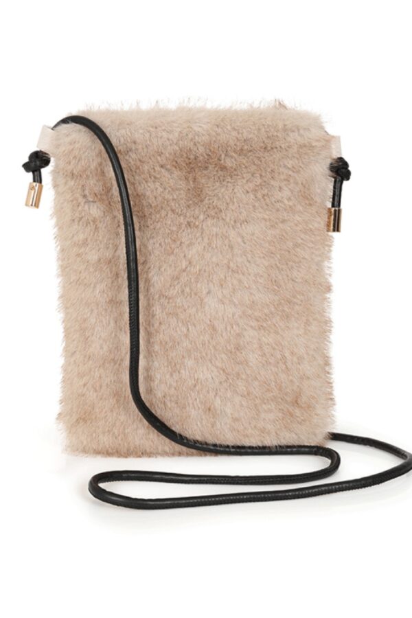 luella Faux Fur Bag Latte