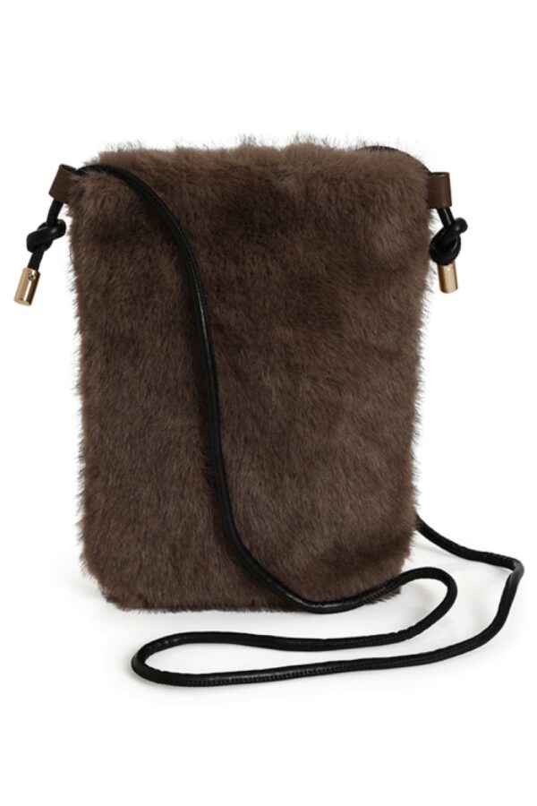 luella Faux Fur Bag Mocha