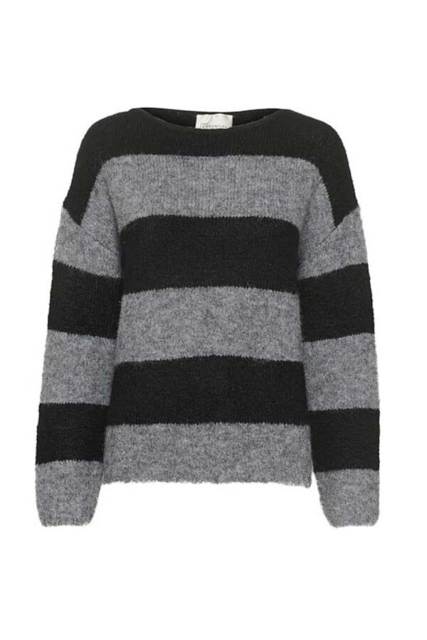 my essential wardrobe meena jumper grey stripe1