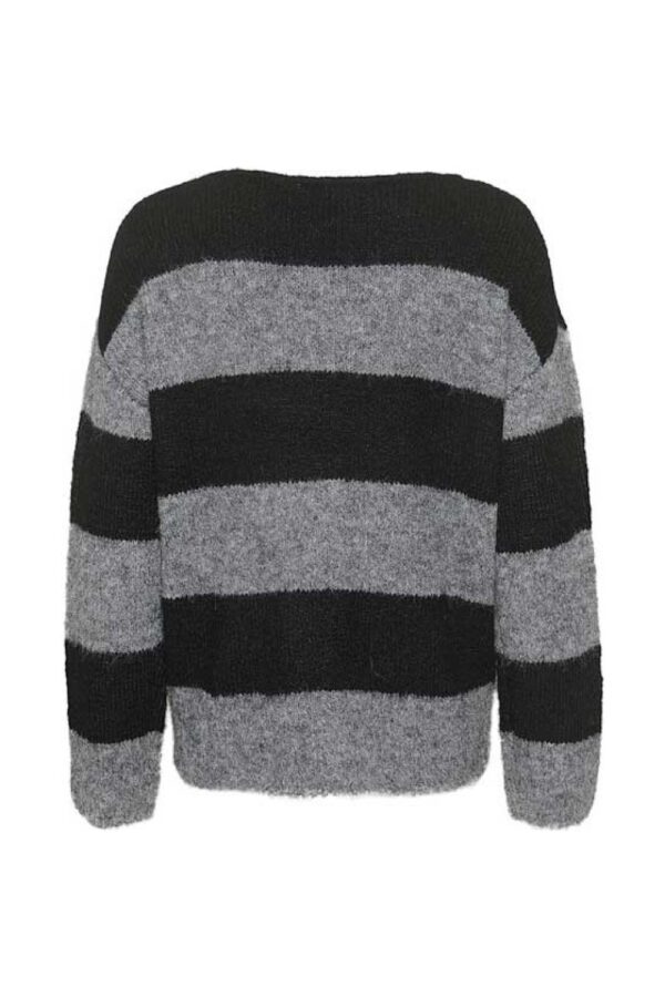 my essential wardrobe meena jumper grey stripe2