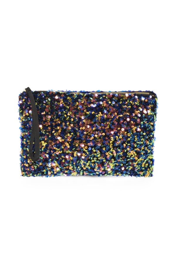 part two denia sequin clutch bag