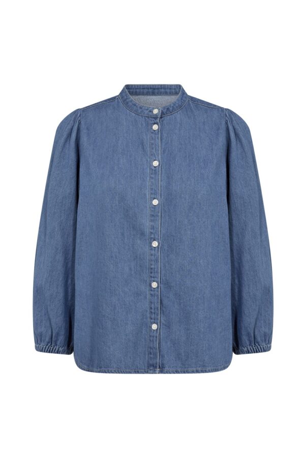 part two nicolie mid denim shirt