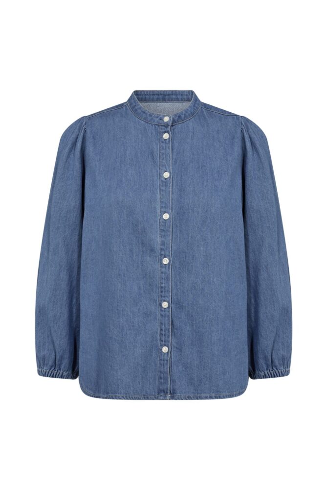 part two nicolie mid denim shirt