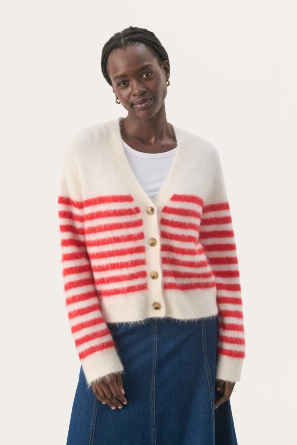 part two pakize stripe cardigan