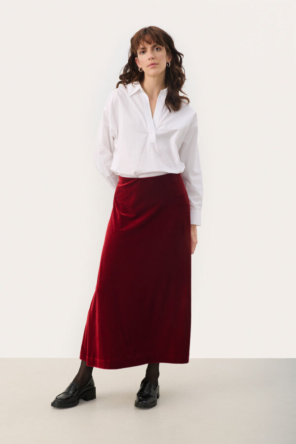 part two red velvet skirt lifestyle